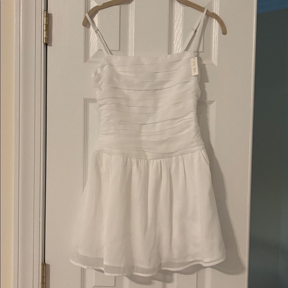 Hollister Elegant White Spaghetti Strap Romper/Dress